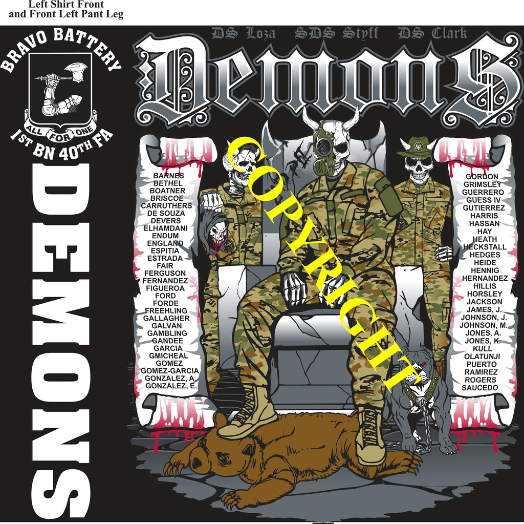 Platoon Items (direct-to-garment print) BRAVO 1st 40th DEMONS 2nd PLATOON JUN 2025 GRADUATED 6-20-2025