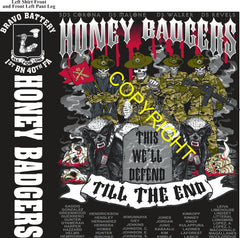 Platoon Items (direct-to-garment print) BRAVO 1st 40th HONEY BADGERS 2nd PLATOON JUL 2026 PRE-SALE GRADUATING 7-3-2026