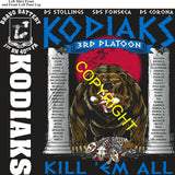 Platoon Items (direct-to-garment print) BRAVO 1st 40th KODIAKS 3rd PLATOON SEPT 2025 GRADUATED 9-12-2025