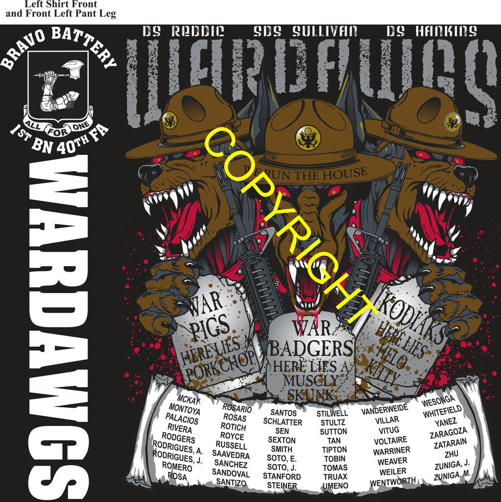 Platoon Items (direct-to-garment print) BRAVO 1st 40th WARDAWGS 4th PLATOON SEPT 2025 GRADUATED 9-12-2025