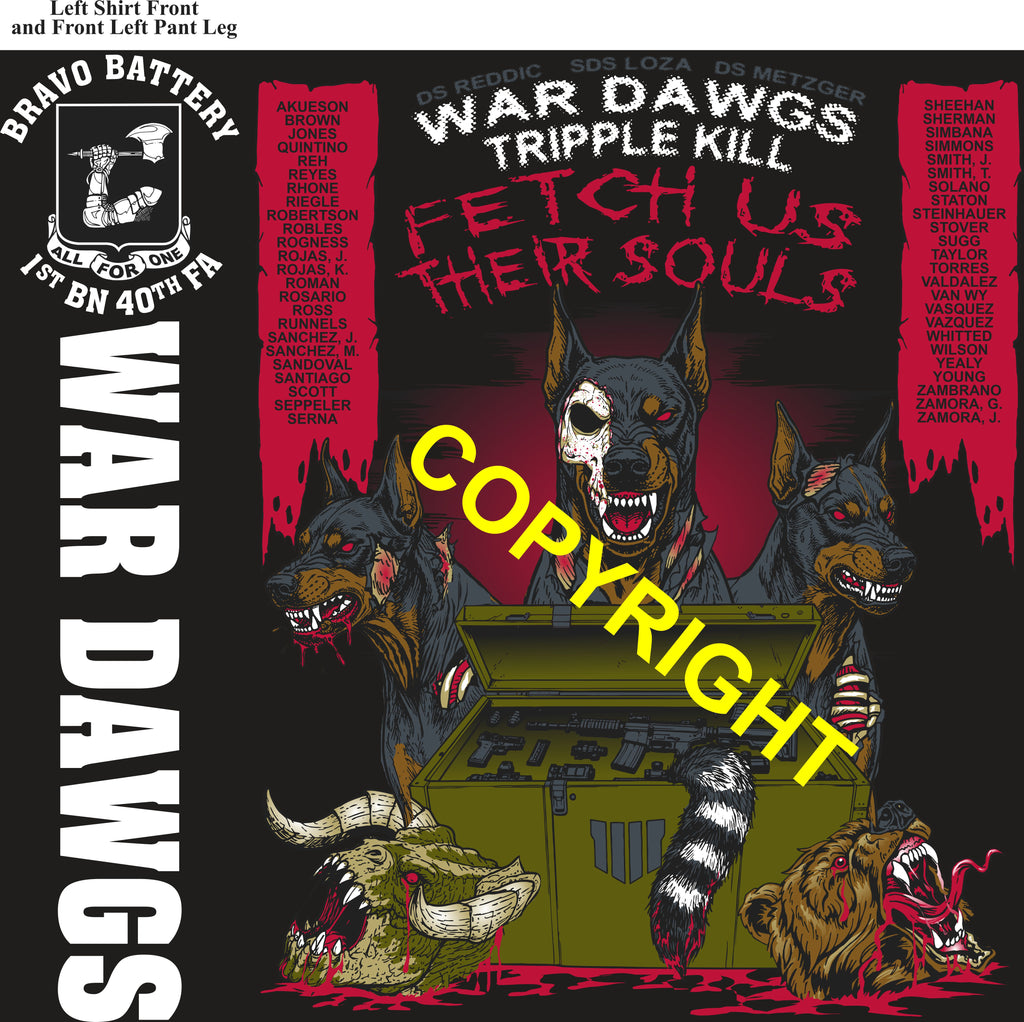 Platoon Items (direct-to-garment print) BRAVO 1st 40th WAR DAWGS 4th PLATOON SEPT 2026 GRADUATED 9-25-2026