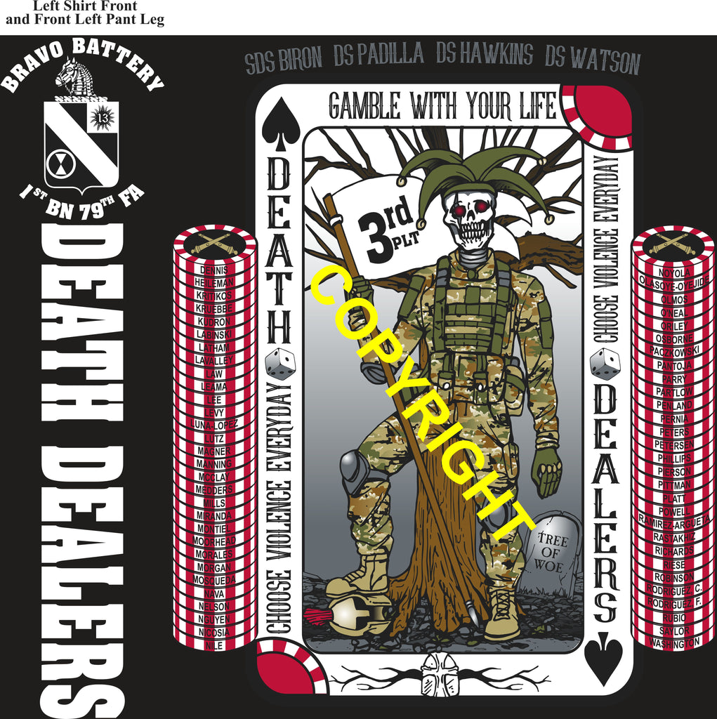 Platoon Items BRAVO 1st 79th DEATH DEALERS 3rd PLATOON AUG 2025 GRADUATED 8-15-2025