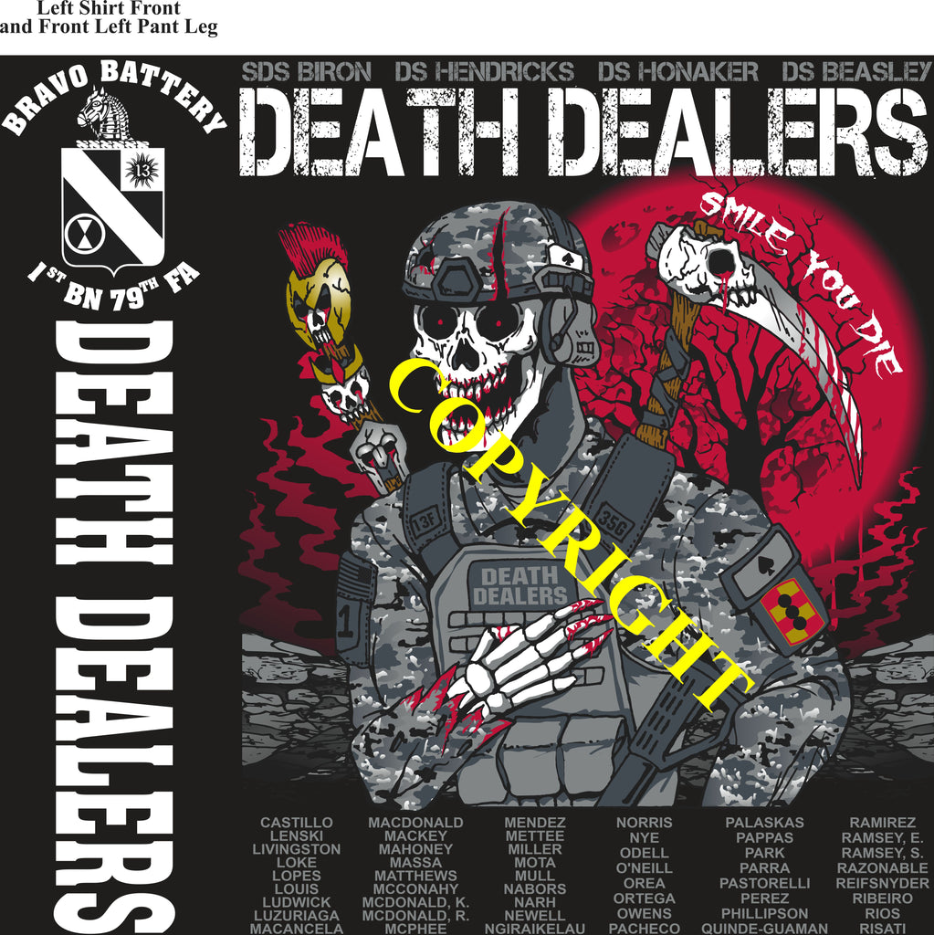 Platoon Items (direct-to-garment print) BRAVO 1st 79th DEATH DEALERS 3rd PLATOON JULY 2024