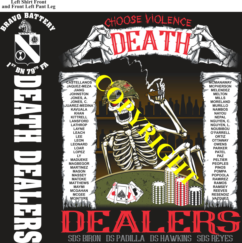 Platoon Items (direct-to-garment print) BRAVO 1st 79th DEATH DEALERS 3rd PLATOON MAY 2025