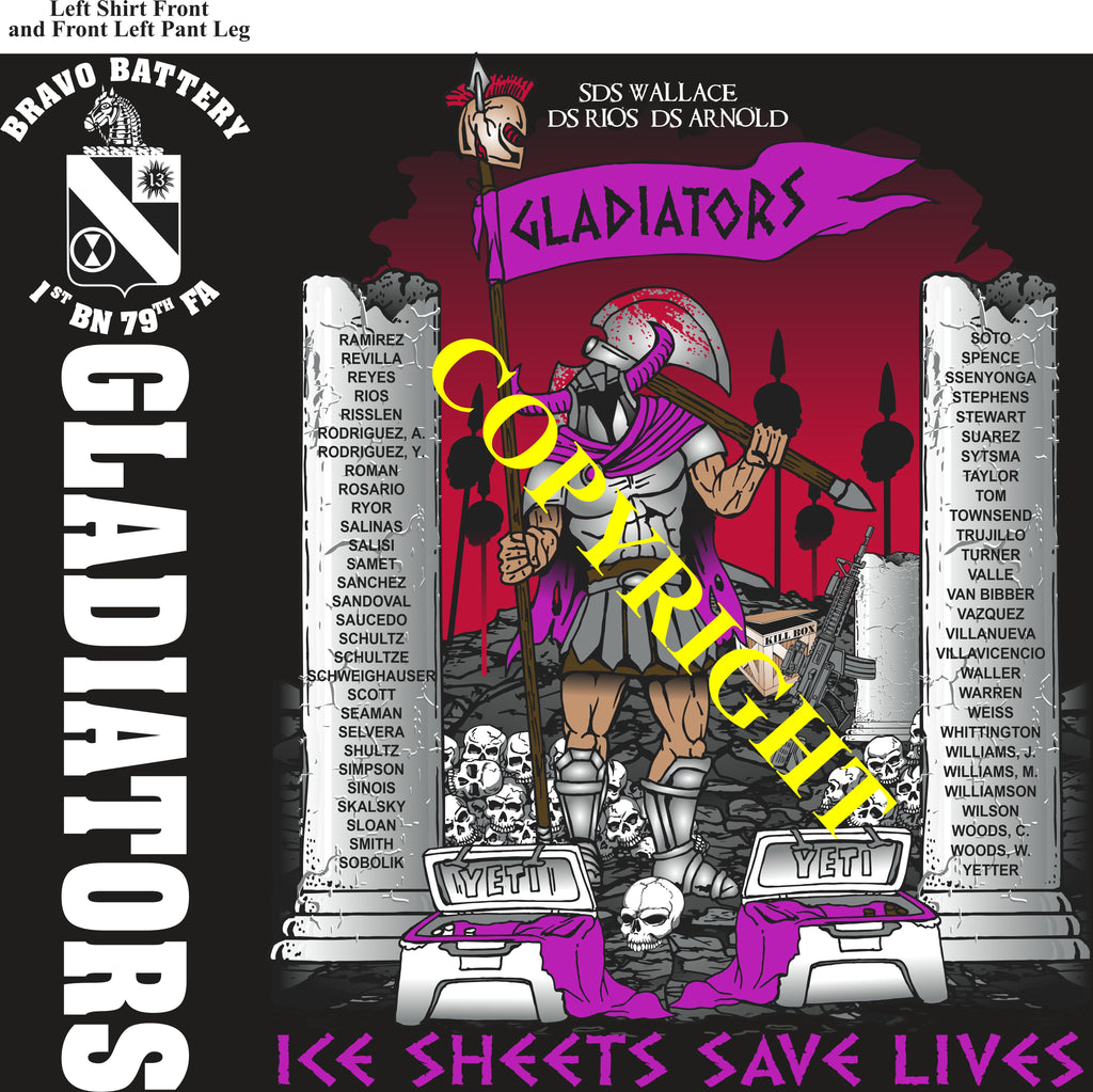 Platoon Items (direct-to-garment print) BRAVO 1st 79th GLADIATORS 4th PLATOON MAY 2025