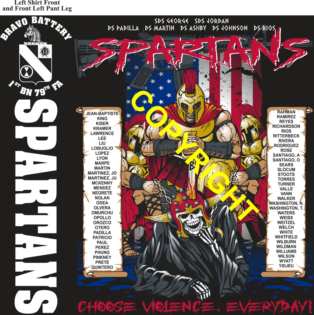 Platoon Items (direct-to-garment print) BRAVO 1st 79th SPARTANS 2nd PLATOON MAY 2026 GRADUATED 5-22-2026