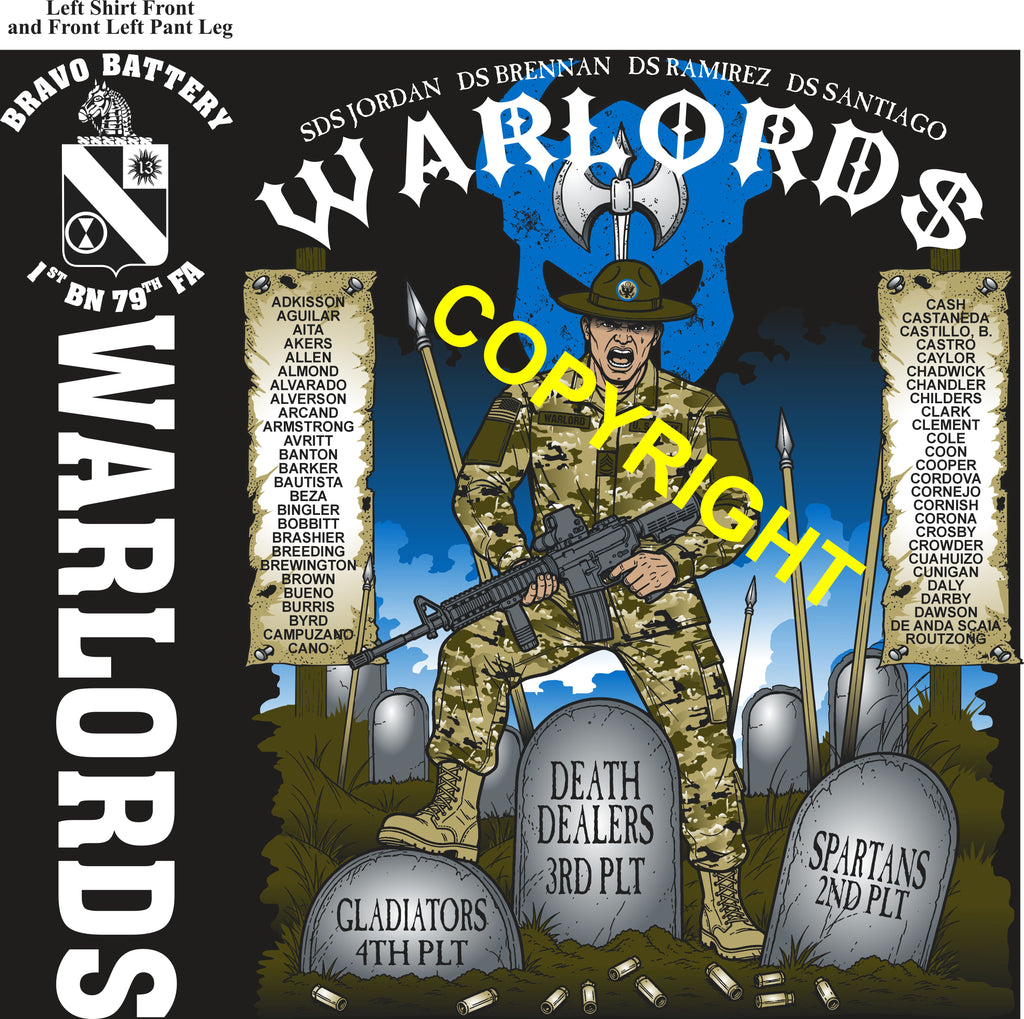 Platoon Items (direct-to-garment print) BRAVO 1st 79th WARLORDS 1st PLATOON AUG 2026 PRE-SALE GRADUATING 8-28-2026