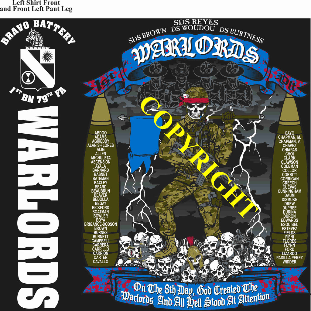 Platoon Items (direct-to-garment print) BRAVO 1st 79th WARLORDS 1st PLATOON FEB 2025 GRADUATED 2-14-2025