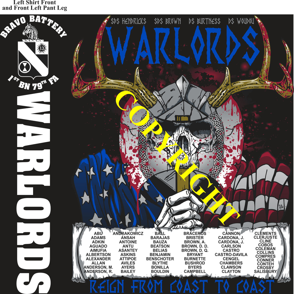 Platoon Items (direct-to-garment print) BRAVO 1st 79th WARLORDS 1st PLATOON MAY 2025