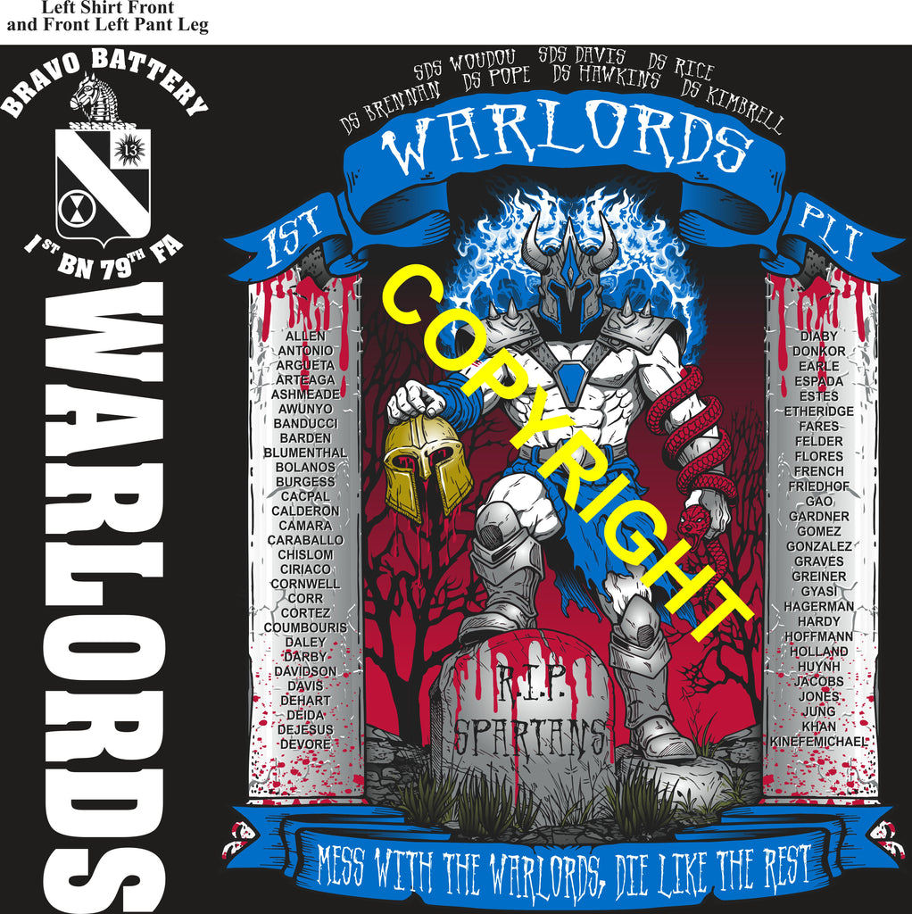 Platoon Items (direct-to-garment print) BRAVO 1st 79th WARLORDS 1st PLATOON MAY 2026 GRADUATED 5-22-2026