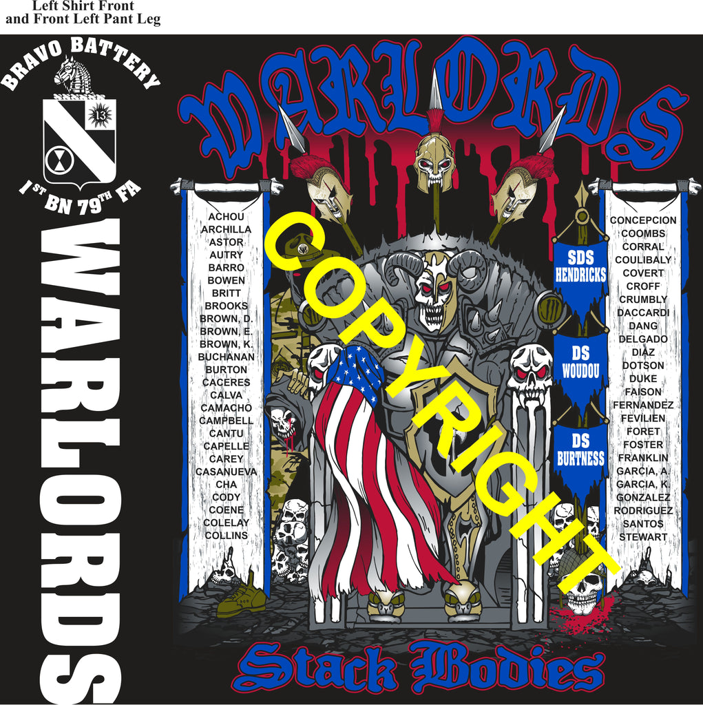 Platoon Items (direct-to-garment print) BRAVO 1st 79th WARLORDS 1st PLATOON NOV 2025 PRE-ORDER GRADUATING 11-7-2025