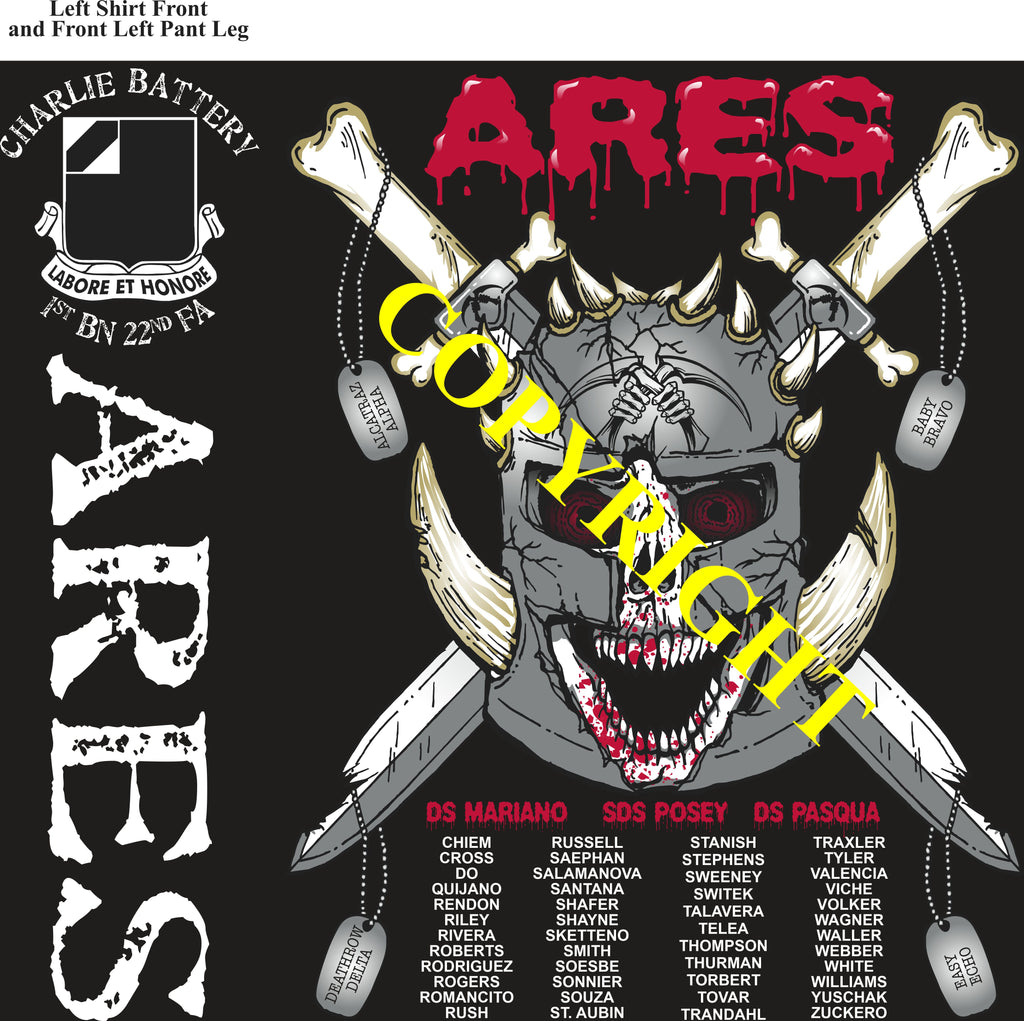 Platoon Items (2nd generation print) CHARLIE 1st 22nd ARES 4th Platoon AUG 2023
