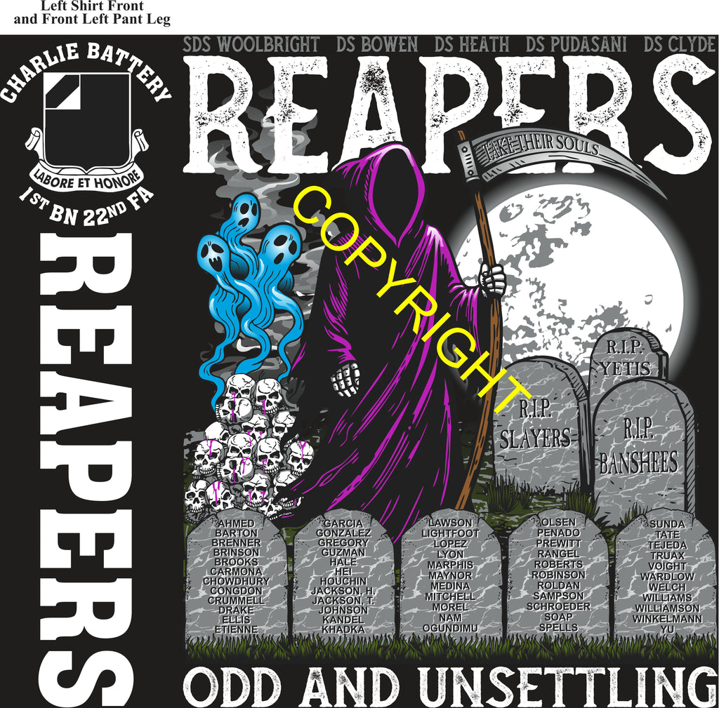 Platoon Items (direct-to-garment print) CHARLIE 1st 22nd REAPERS 3rd PLATOON APR 2026 PRE-SALE GRADUATING 4-3-2026