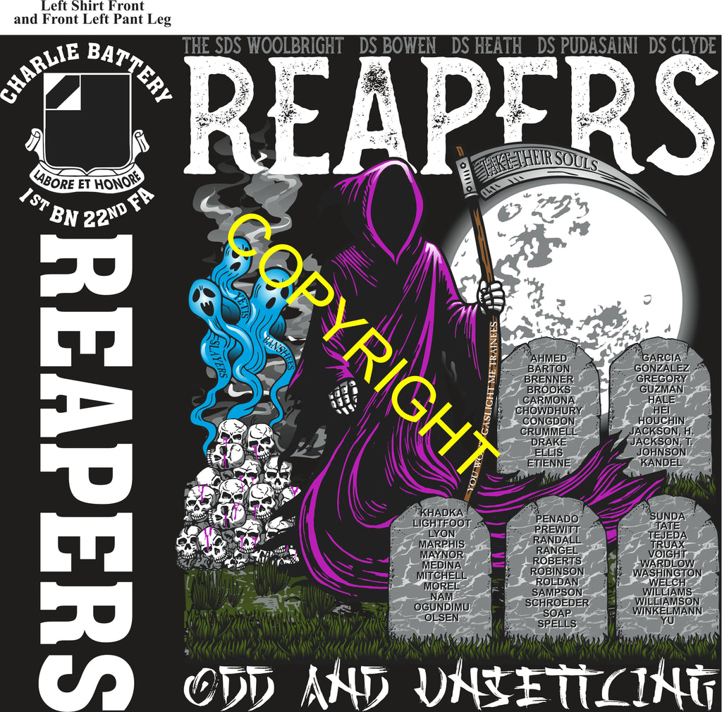 Platoon Items (direct-to-garment print) CHARLIE 1st 22nd REAPERS 3rd PLATOON APR 2026 GRADUATED 4-3-2026