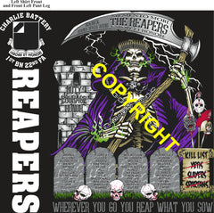Platoon Items (direct-to-garment print) CHARLIE 1st 22nd REAPERS 3rd PLATOON JUL 2026 PRE-SALE GRADUATING 7-10-2026