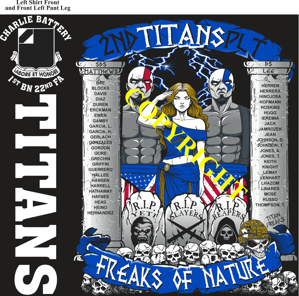 Platoon Items (direct-to-garment print) CHARLIE 1st 22nd TITANS 2nd PLATOON OCT 2026 PRE-SALE GRADUATING 10-2-2026