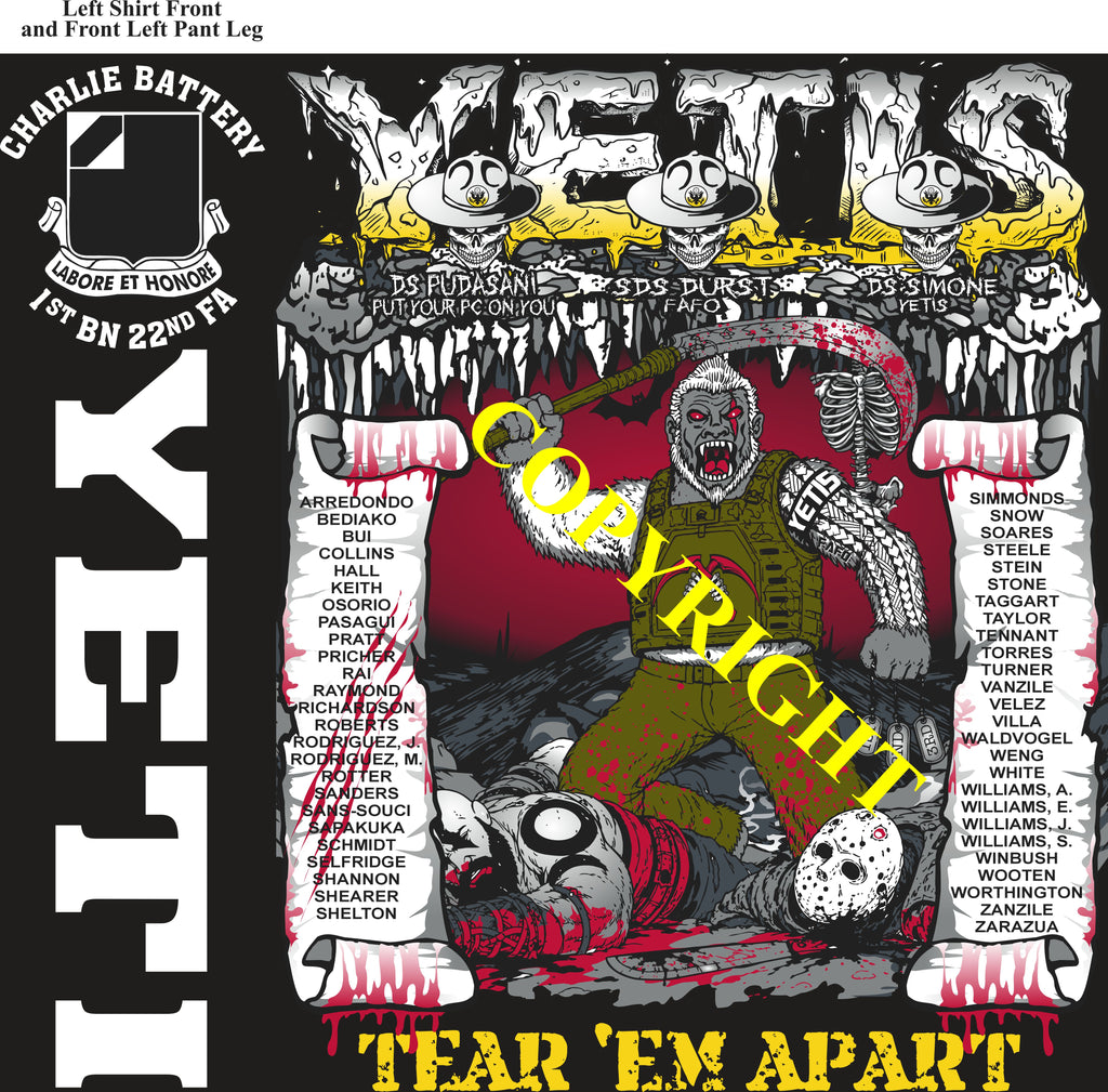 Platoon Items (direct-to-garment print) CHARLIE 1st 22nd YETIS 4th PLATOON OCT 2026 PRE-SALE GRADUATING 10-2-2026