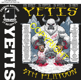 Platoon Items (direct-to-garment print) CHARLIE 1st 22nd YETIS 4th PLATOON APR 2026 GRADUATED 4-3-2026