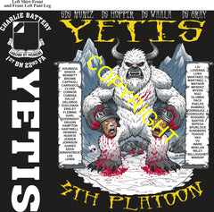 Platoon Items (direct-to-garment print) CHARLIE 1st 22nd YETIS 4th PLATOON APR 2026 PRE-SALE GRADUATING 4-3-2026
