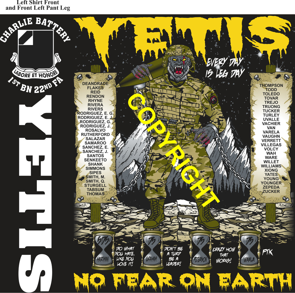 Platoon Items (direct-to-garment print) CHARLIE 1st 22nd YETIS 4th PLATOON SEPT 2025 GRADUATED 9-5-2025