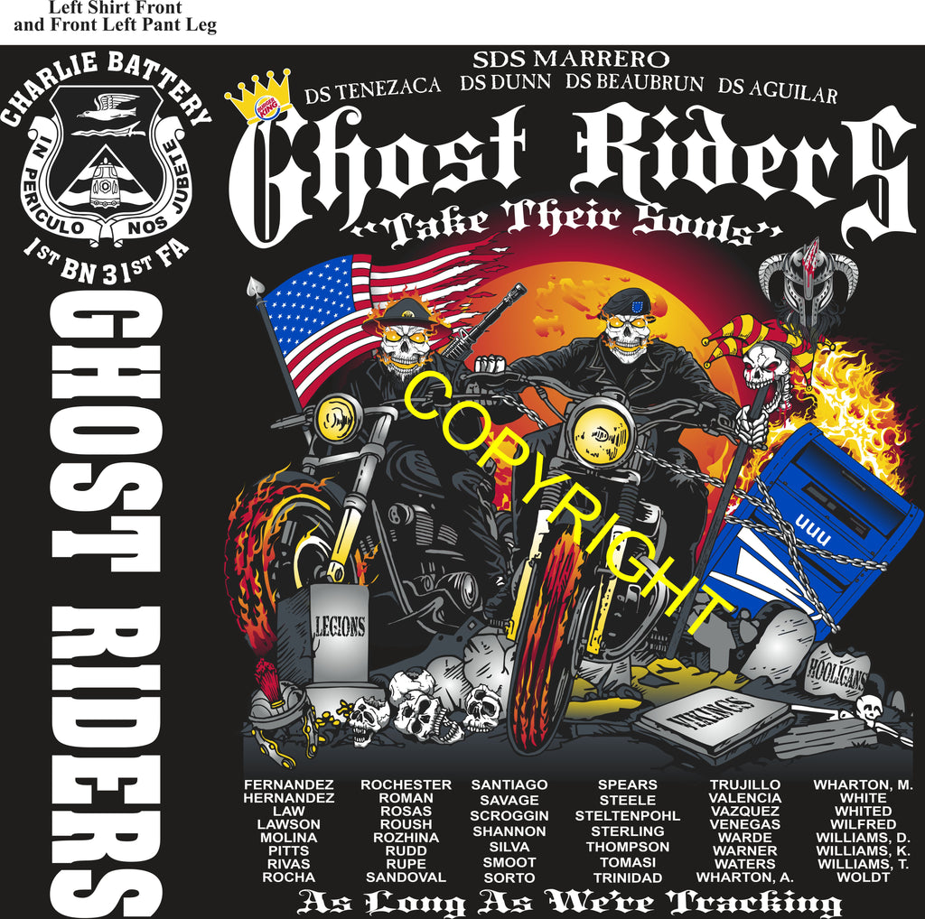 Platoon Items (direct-to-garment print) CHARLIE 1st 31st GHOST RIDERS 4th PLATOON SEPT 2025 GRADUATED 9-26-2025