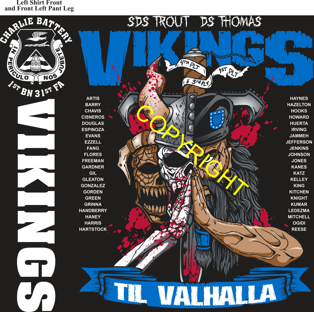 Platoon Items (direct-to-garment print) CHARLIE 1st 31st VIKINGS 2nd PLATOON SEPT 2025 GRADUATED 9-26-2025