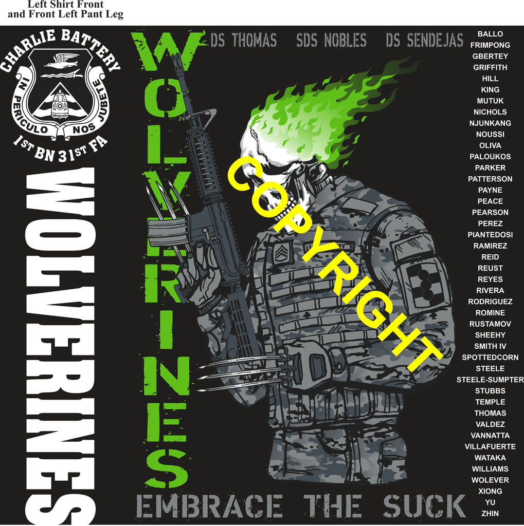 Platoon Items (direct-to-garment print) CHARLIE 1st 31st WOLVERINES 4th PLATOON JUL 2026 PRE-SALE GRADUATING 7-10-2026