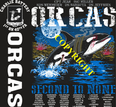 Platoon Items (direct-to-garment print) CHARLIE 1st 40th ORCAS 2nd PLATOON JULY 2024