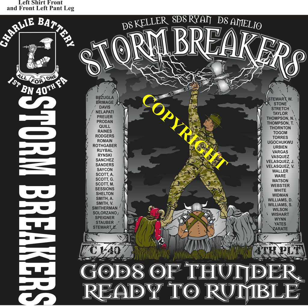 Platoon Items (direct-to-garment print) CHARLIE 1st 40th STORM BREAKERS 4th PLATOON JULY 2025 GRADUATED 7-25-25