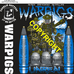 Platoon Items (direct-to-garment print) CHARLIE 1st 40th WARPIGS 3rd PLATOON FEB 2026  GRADUATED 2-13-2026