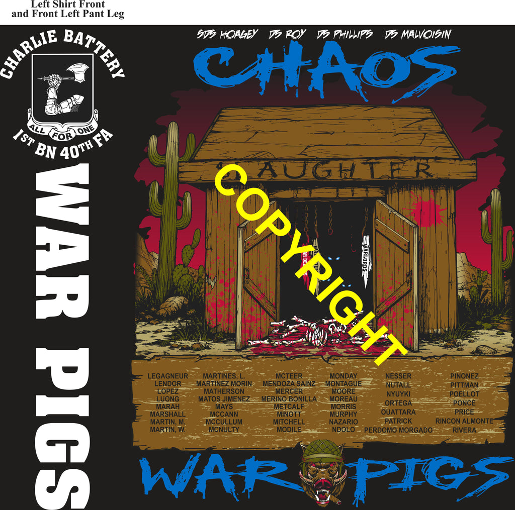 Platoon Items (direct-to-garment print) CHARLIE 1st 40th WAR PIGS 3rd PLATOON JUN 2026 GRADUATED 6-5-2026