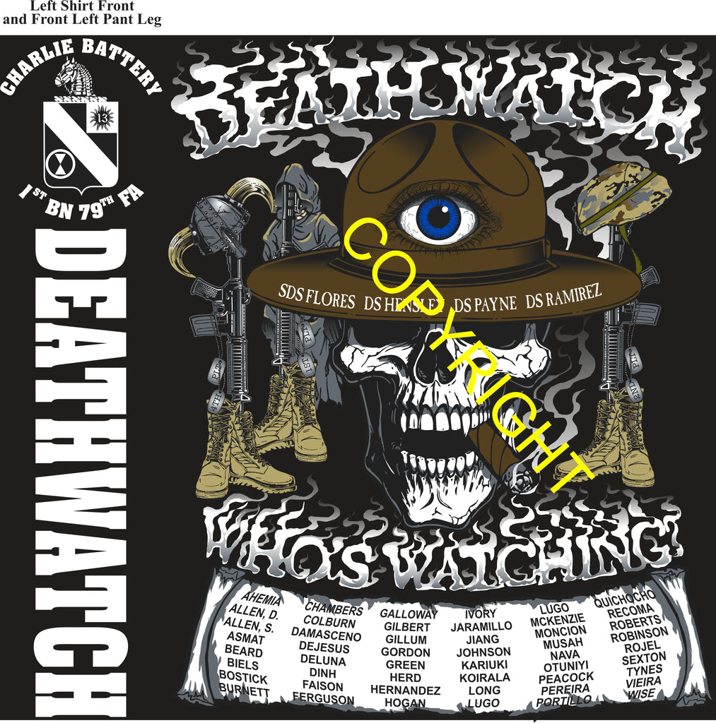 Platoon Items (direct-to-garment print) CHARLIE 1st 79th DEATHWATCH 3rd PLATOON JUL 2026 PRE-SALE GRADUATING 7-23-2026