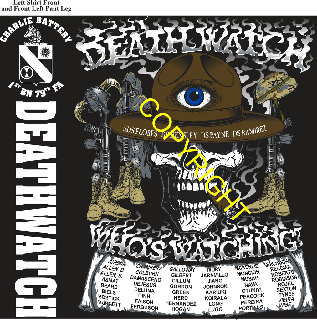 Platoon Items (direct-to-garment print) CHARLIE 1st 79th DEATHWATCH 3rd PLATOON JUL 2026 GRADUATED 7-23-2026