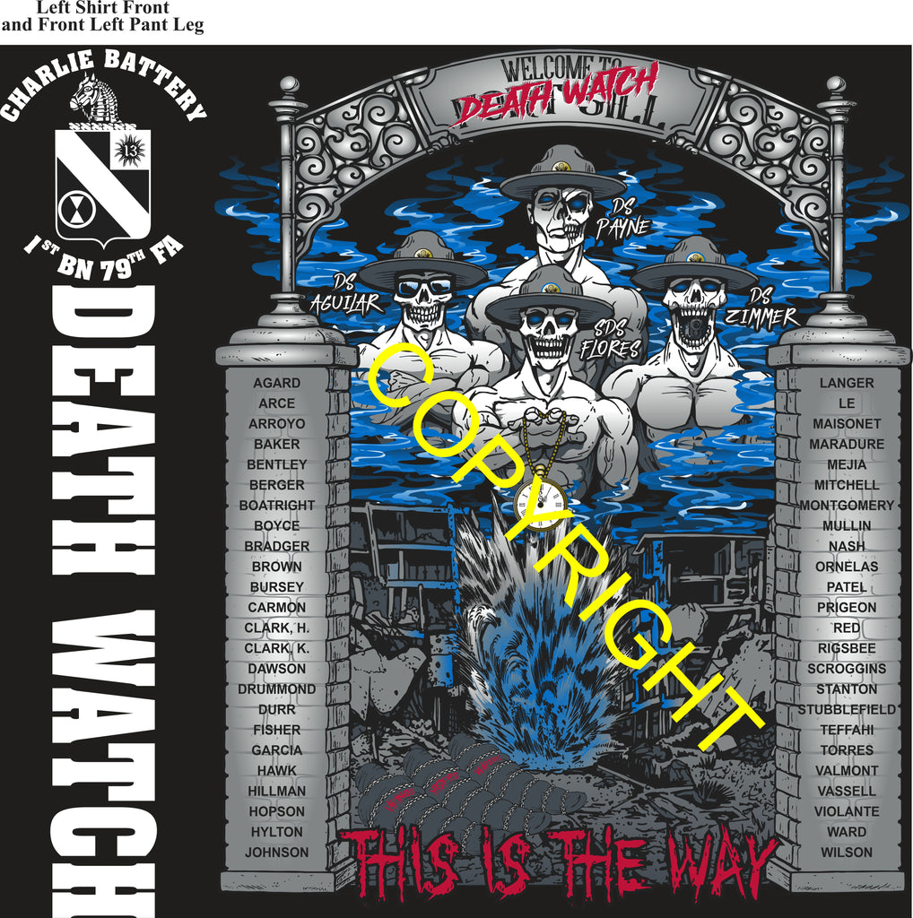 Platoon Items (direct-to-garment print) CHARLIE 1st 79th DEATH WATCH 3rd PLATOON MAY 2026 GRADUATED 5-1-2026