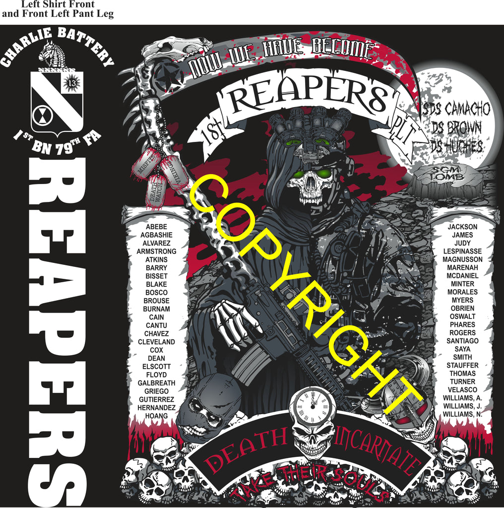 Platoon Items (direct-to-garment print) CHARLIE 1st 79th REAPERS 1st PLATOON MAY 2026 GRADUATED 5-1-2026