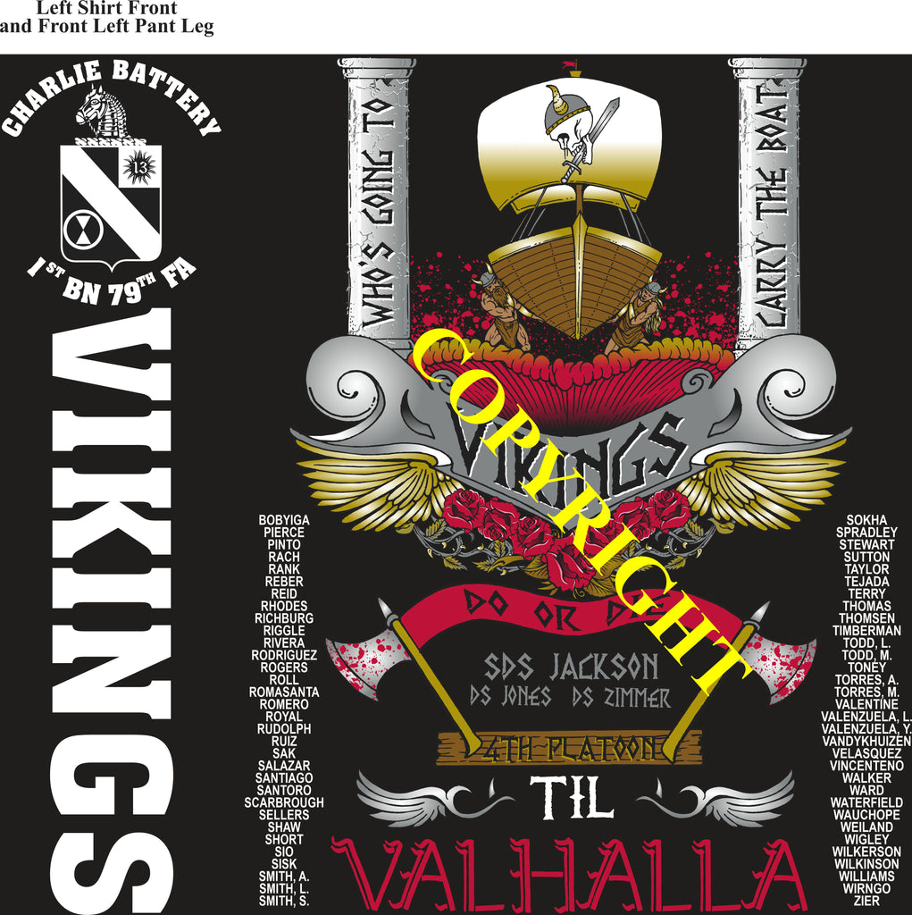Platoon Items (direct-to-garment print) CHARLIE 1st 79th VIKINGS 4th PLATOON DEC 2024