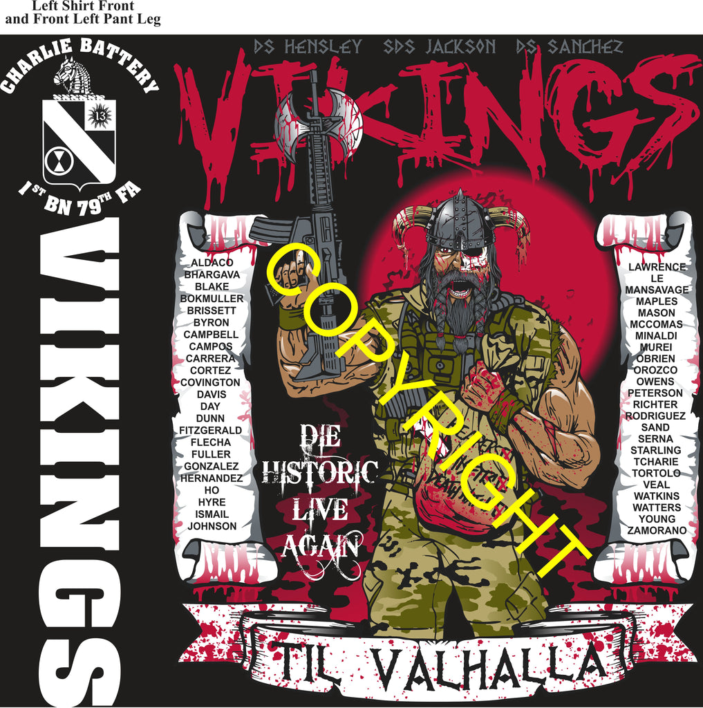Platoon Items (direct-to-garment print) CHARLIE 1st 79th VIKINGS 4th PLATOON MAY 2026 GRADUATED 5-1-2026