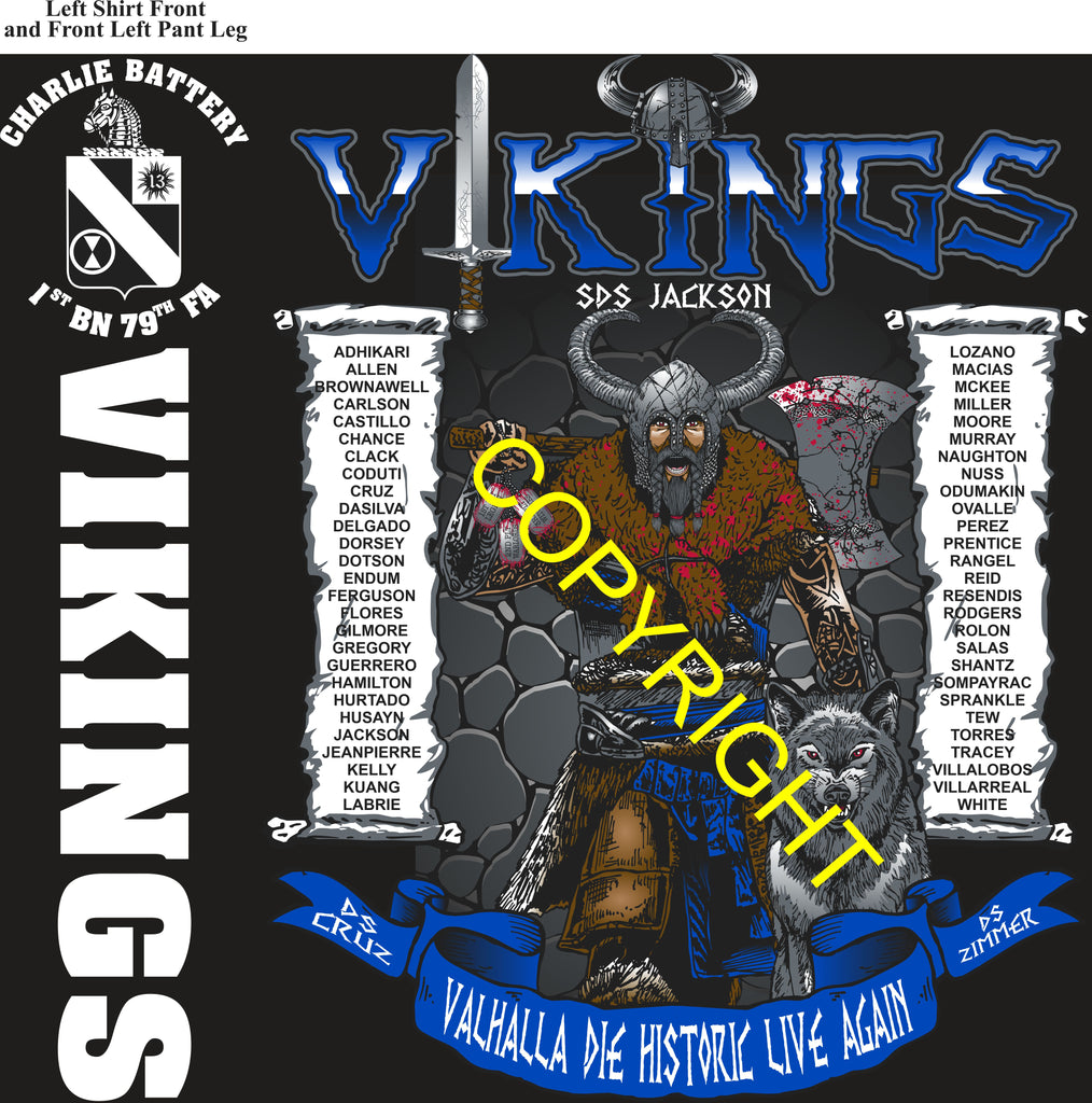 Platoon Items (direct-to-garment print) CHARLIE 1st 79th VIKINGS 4th PLATOON OCT 2025 PRE-ORDER GRADUATING 10-3-2025