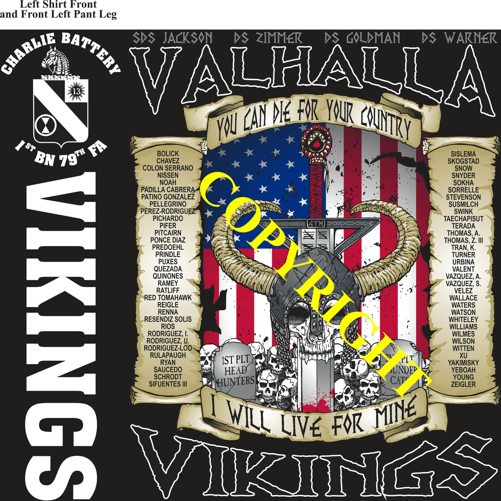 Platoon Items (direct-to-garment print) CHARLIE 1st 79th VIKINGS 4th PLATOON SEPT 2024