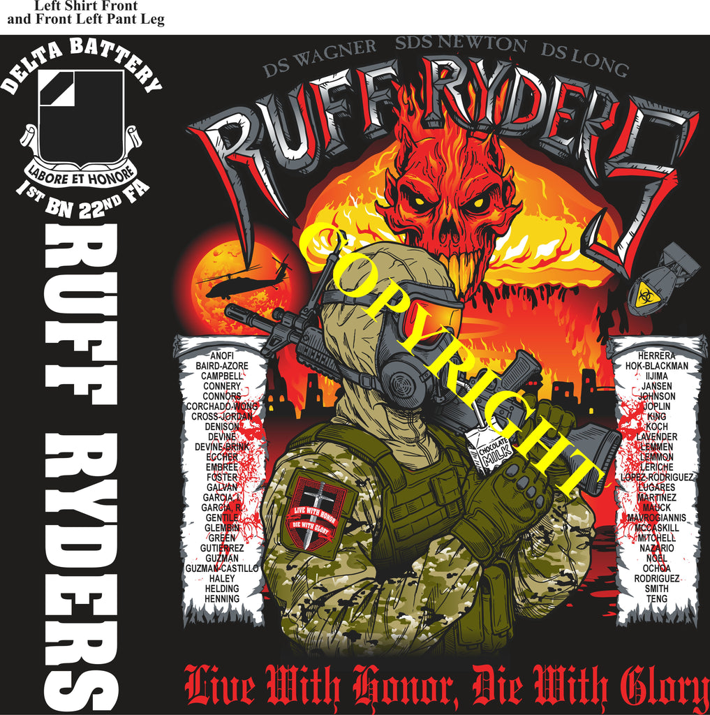 Platoon Items (direct-to-garment print) DELTA 1st 22nd RUFF RYDERS 2nd PLATOON OCT 2026 PRE-SALE GRADUATING 10-9-2026