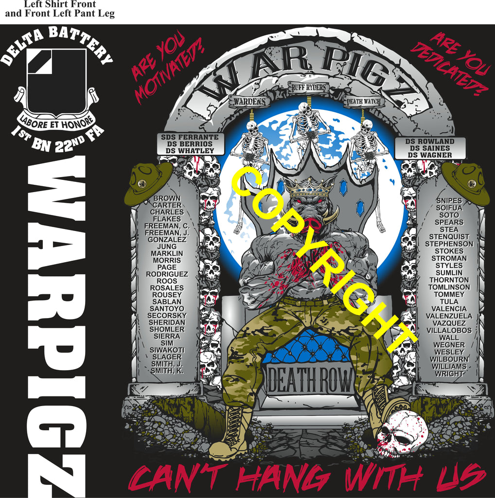 Platoon Items (direct-to-garment print) DELTA 1st 22nd WARPIGZ 4th PLATOON JUL 2026 PRE-SALE GRADUATING 7-17-2026