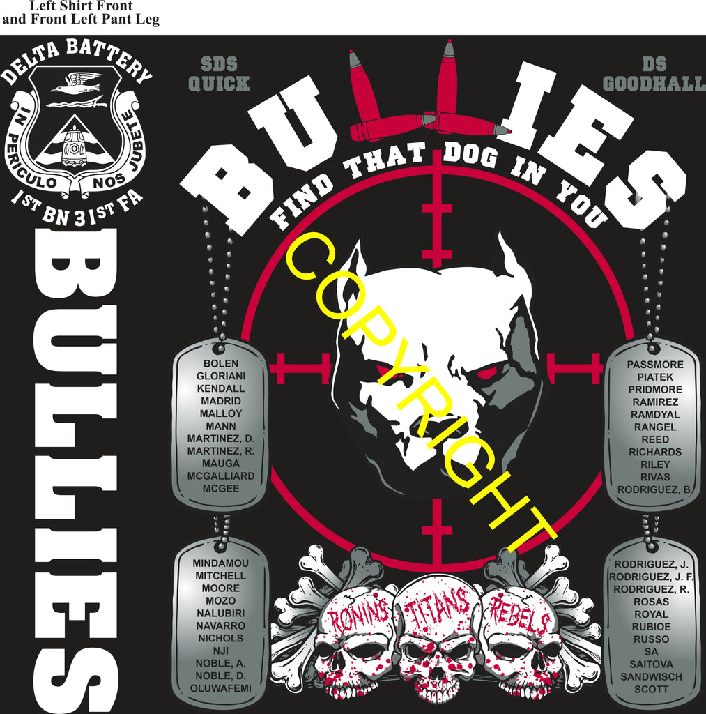 Platoon Items (direct-to-garment print) DELTA 1st 31st BULLIES 3rd PLATOON JUN 2026 GRADUATED 6-12-2026