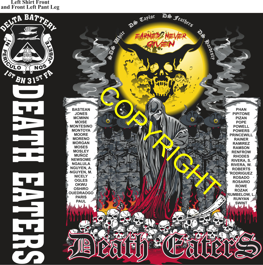 Platoon Items (direct-to-garment print) DELTA 1st 31st DEATH EATERS 3rd PLATOON NOV 2025 GRADUATED 11-14-2025