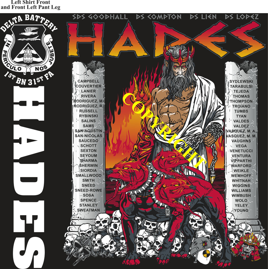 Platoon Items DELTA 1st 31st HADES 4th PLATOON AUG 2025 GRADUATED 8-8-2025