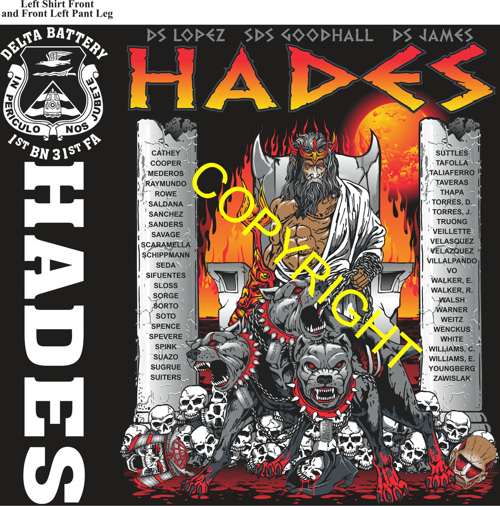 Platoon Items (direct-to-garment print) DELTA 1st 31st HADES 4th PLATOON NOV 2025 GRADUATED 11-14-2025
