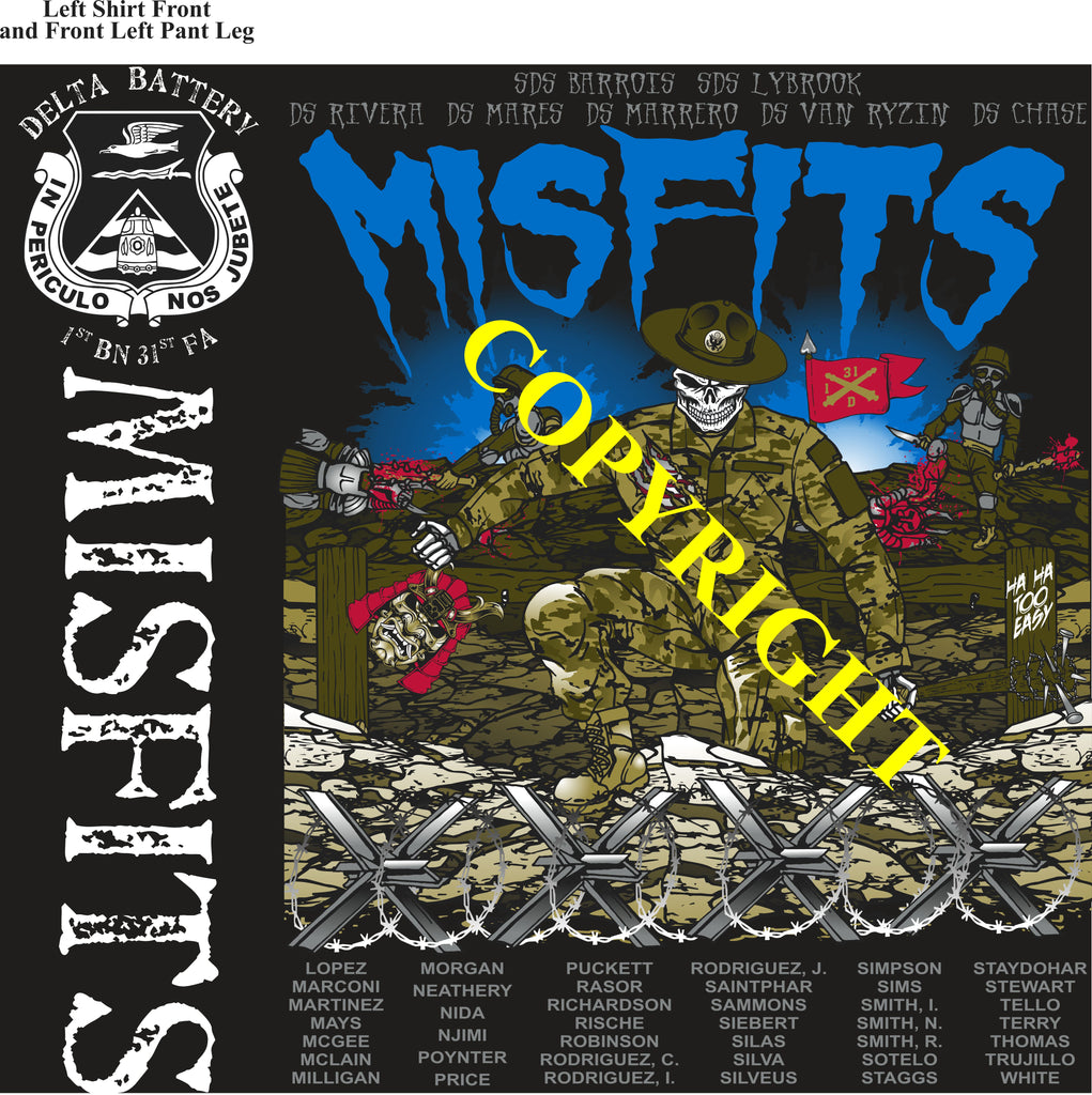 Platoon Items (2nd generation print) DELTA 1st 31st MISFITS 2nd PLATOON FEB 2024