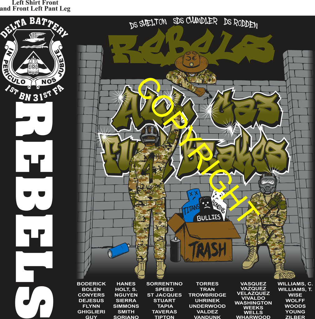 Platoon Items (direct-to-garment print) DELTA 1st 31st REBELS 4th PLATOON JUN 2026 GRADUATED 6-12-2026