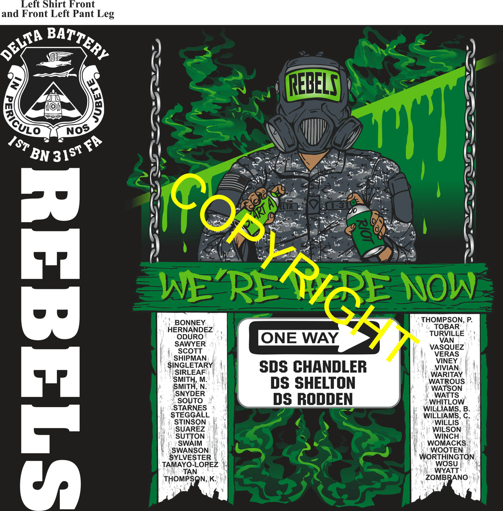 Platoon Items (direct-to-garment print) DELTA 1st 31st REBELS 4th PLATOON MAR 2026 PRE-SALE GRADUATING 3-13-2026