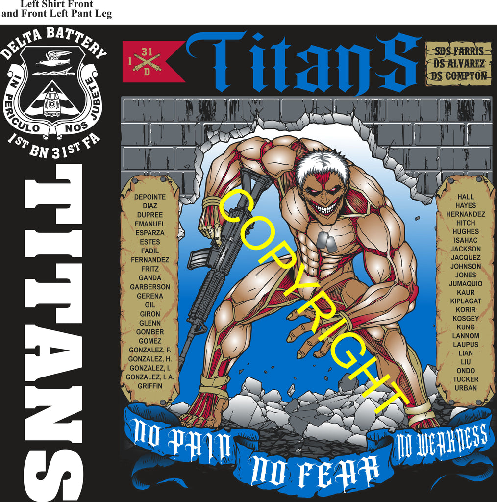 Platoon Items (direct-to-garment print) DELTA 1st 31st TITANS 2nd PLATOON JUN 2026 GRADUATED 6-12-2026