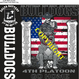 Platoon Items (direct-to-garment print) DELTA 1st 40th BULLDOGS 4th PLATOON DEC 2024